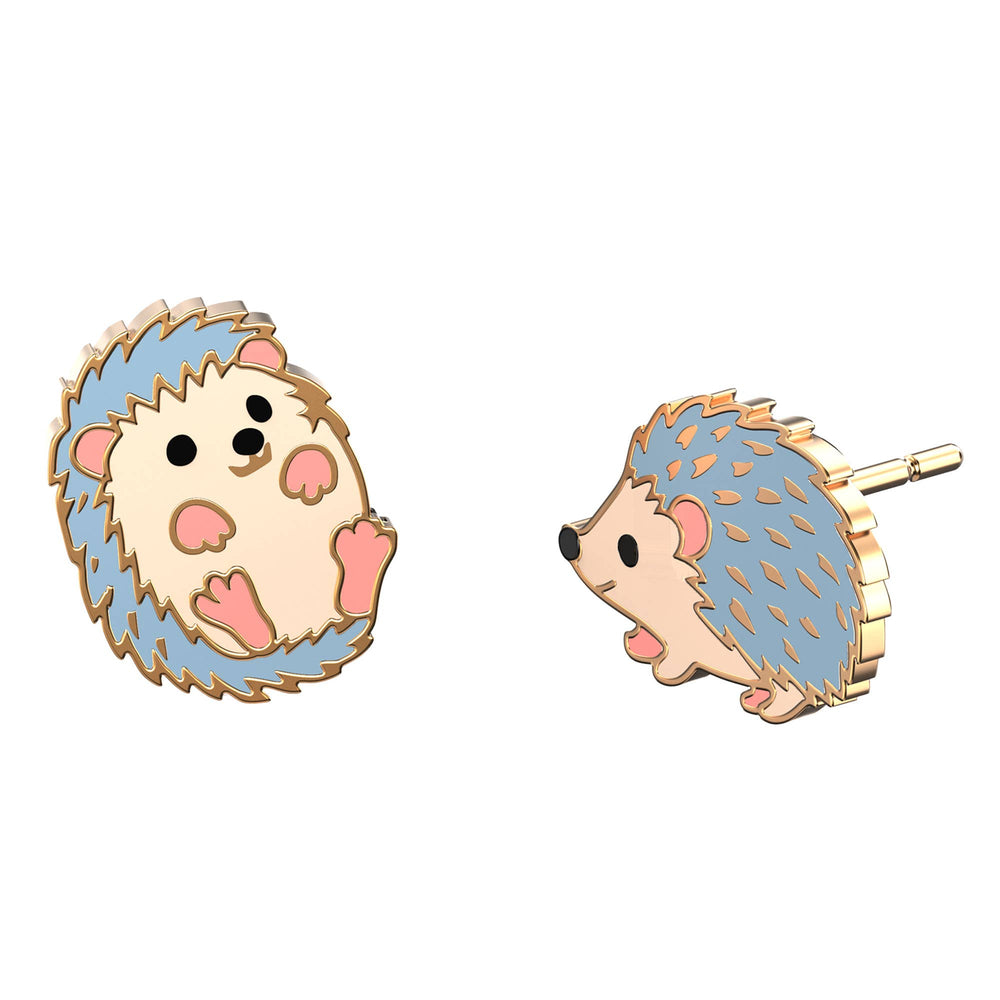 Yellow Owl Workshop - CURIO Hedgehogs Earrings | Mismatched Gold Studs
