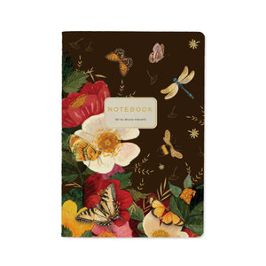 BV by Bruno Visconti - A5 Notebook -  Butterflies and Peonies