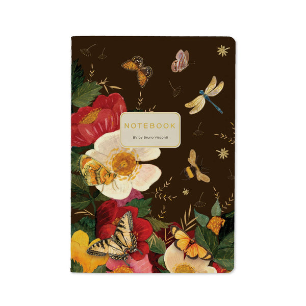 BV by Bruno Visconti - A5 Notebook -  Butterflies and Peonies