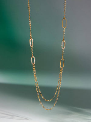 Flânerie by MAIQ - Vion 18K Gold Non-Tarnish Layered Chain Necklace