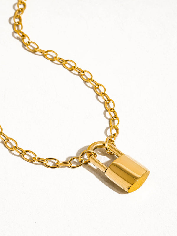 Locky Non-Tarnish Lock Chain Necklace
