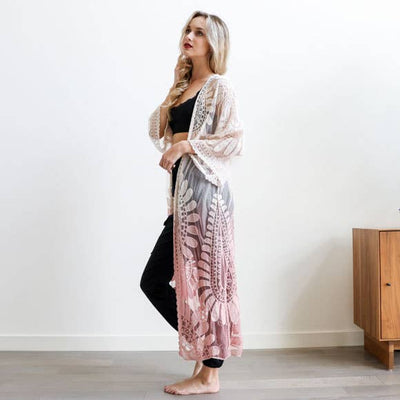Ombre Lace Kimono
