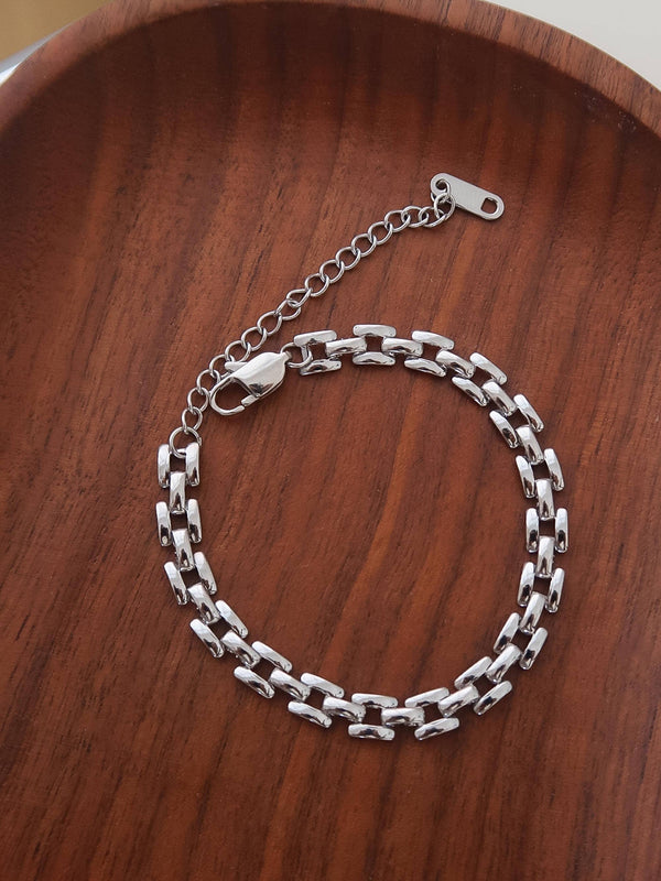 Forte 18K Gold Non-Tarnish Flat Chain Bracelet