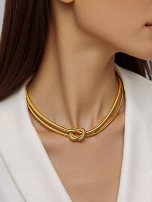 Flânerie by MAIQ - Evereign 18K Gold Non-Tarnish Knot Necklace