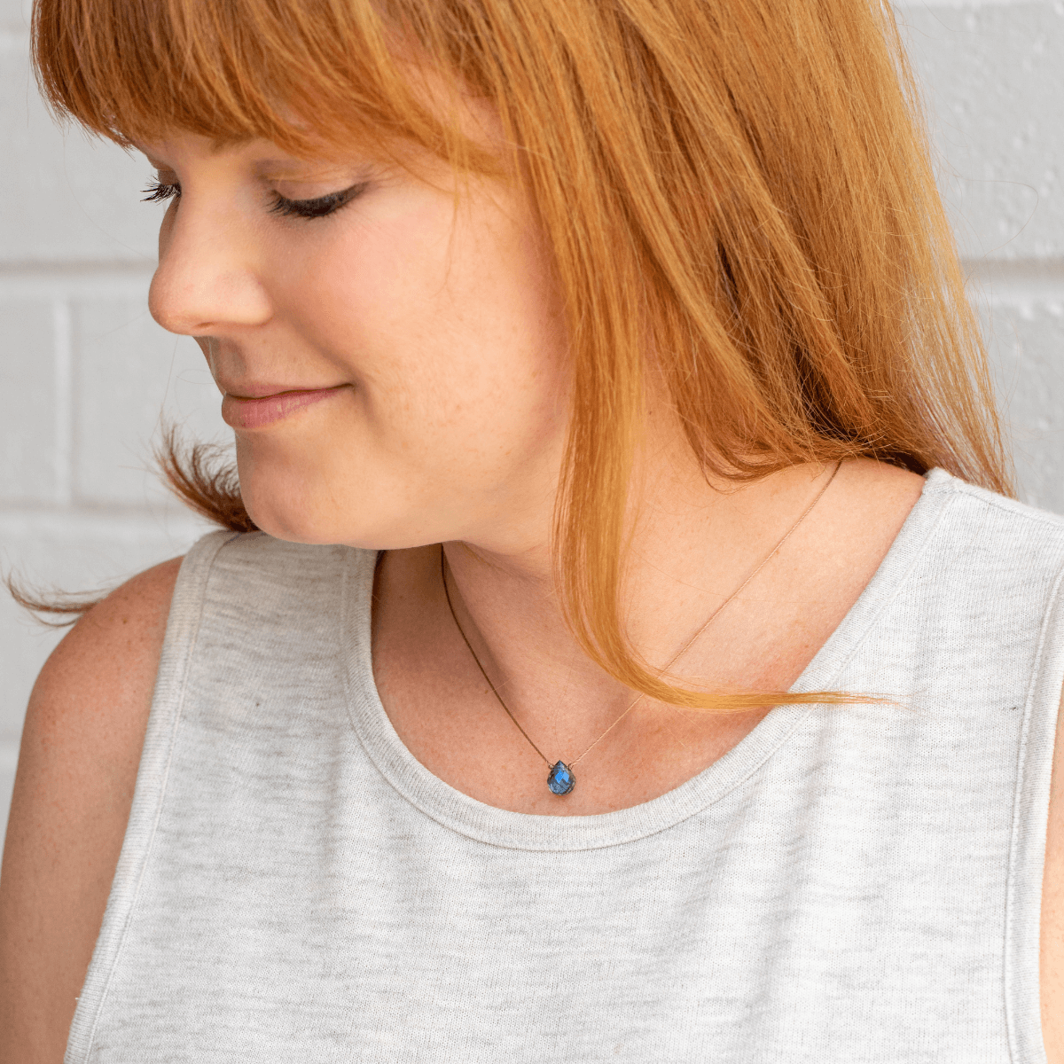 Beautiful Mom Blue Crystal Necklace