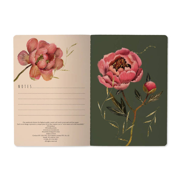 BV by Bruno Visconti - A5 Notebook - Pink Blossoms on White