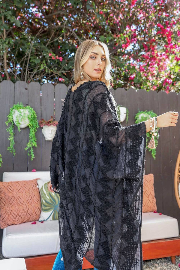 Boho Zig Zag Pattern Kimono