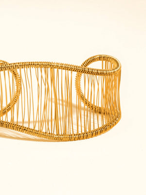 Flânerie by MAIQ - Chantôme 18K Gold Non-Tarnish Woven Cuff Bracelet