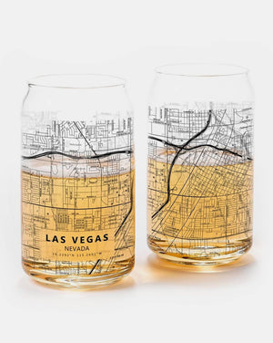 Atlanta Topographic Map Pint Glass