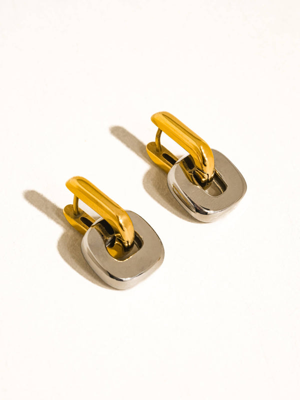 Arliss Gold Non-Tarnish Link Drop Earrings