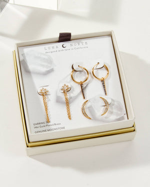 Luna Norte - Twilight Earring Set- Moonstone