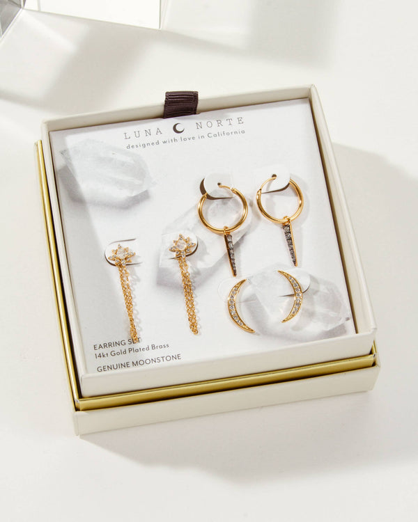 Luna Norte - Twilight Earring Set- Moonstone