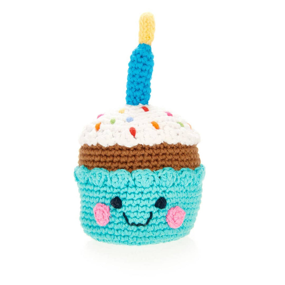 First Birthday Crocheted Cupcake Rattle
