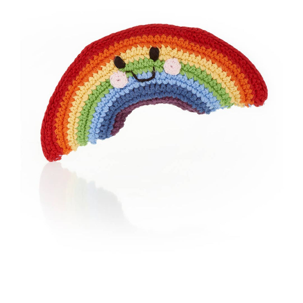 Rainbow Organic Crocheted Rattle