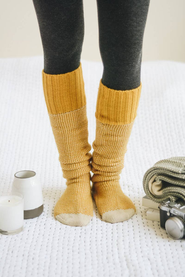 Pink Long Slouch Lounge Socks