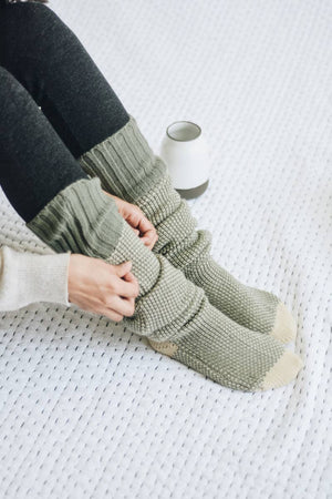 Pink Long Slouch Lounge Socks