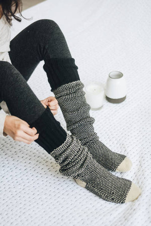 Pink Long Slouch Lounge Socks
