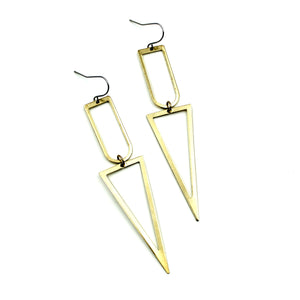Long Triangle Earrings