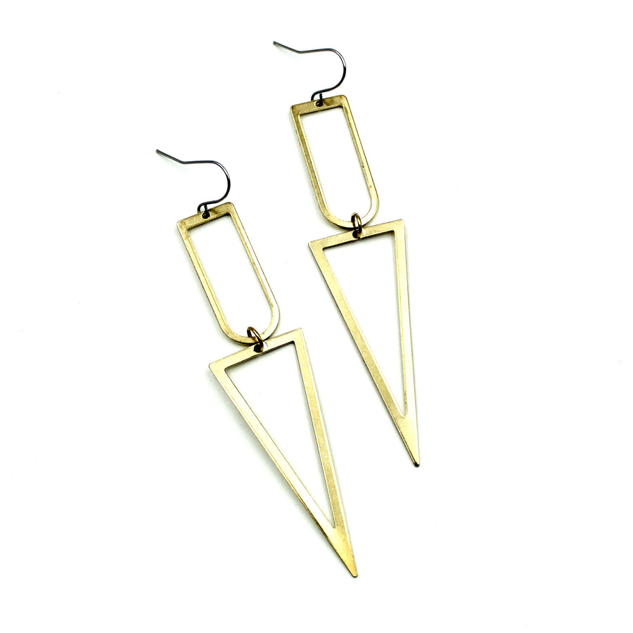 Long Triangle Earrings