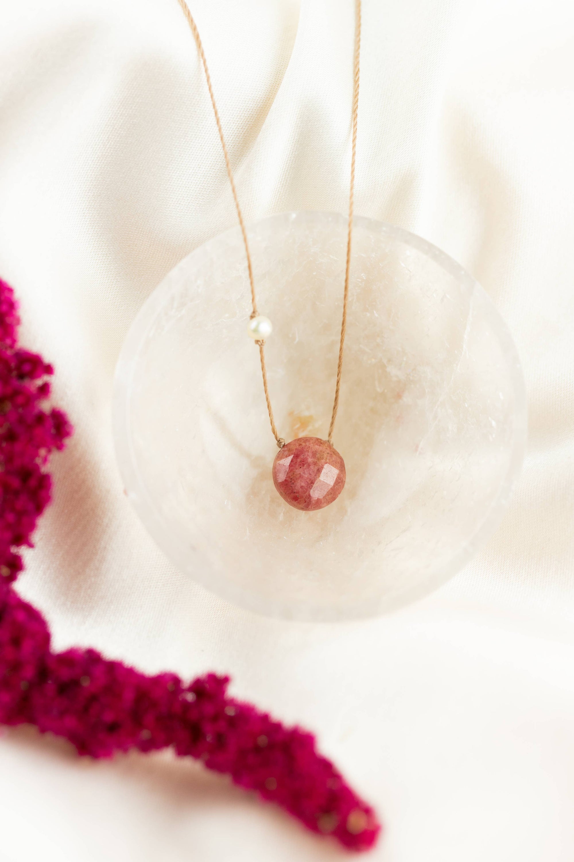 You Are Loved Pearl & Rhodonite Necklace
