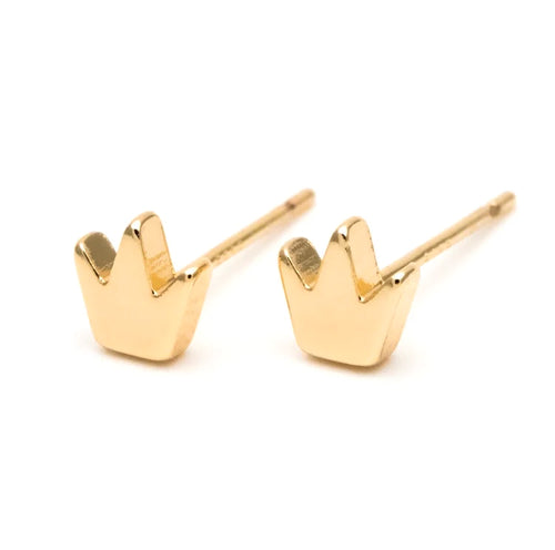 Studs - Tiny Crown Earrings
