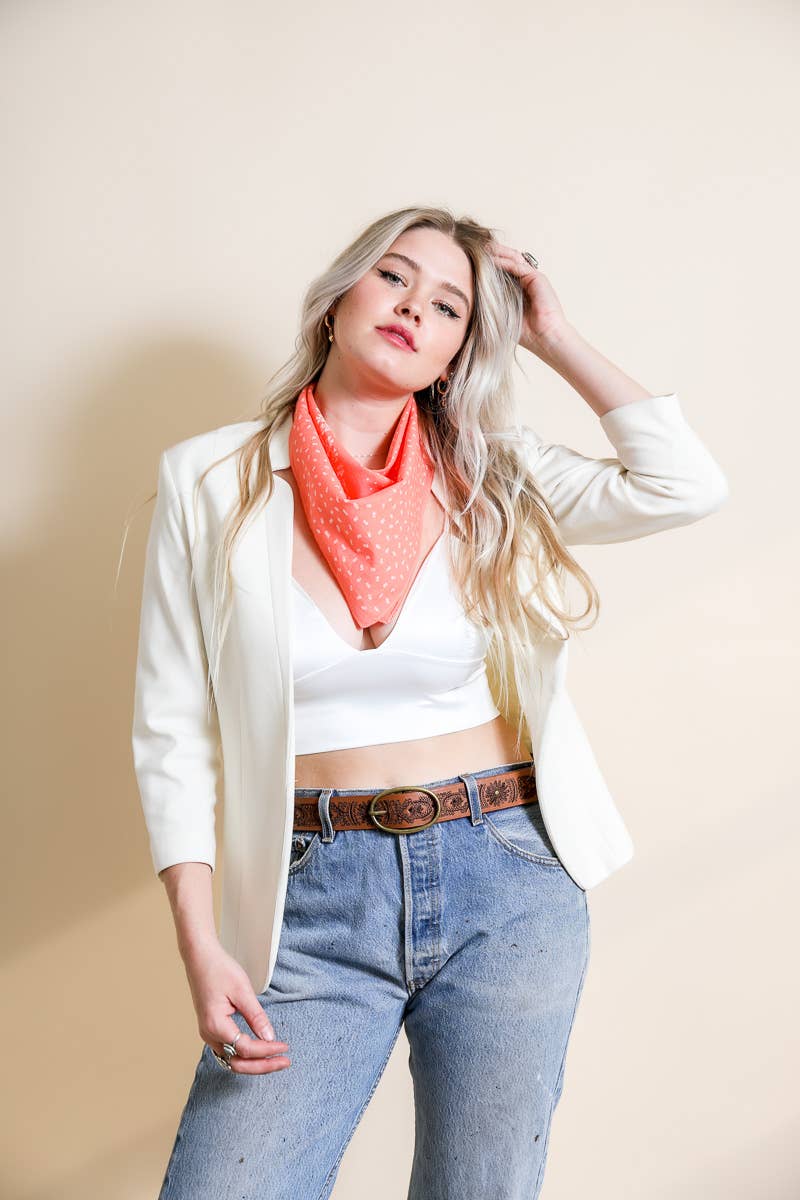 Dotted Flower Cotton Hankerchief