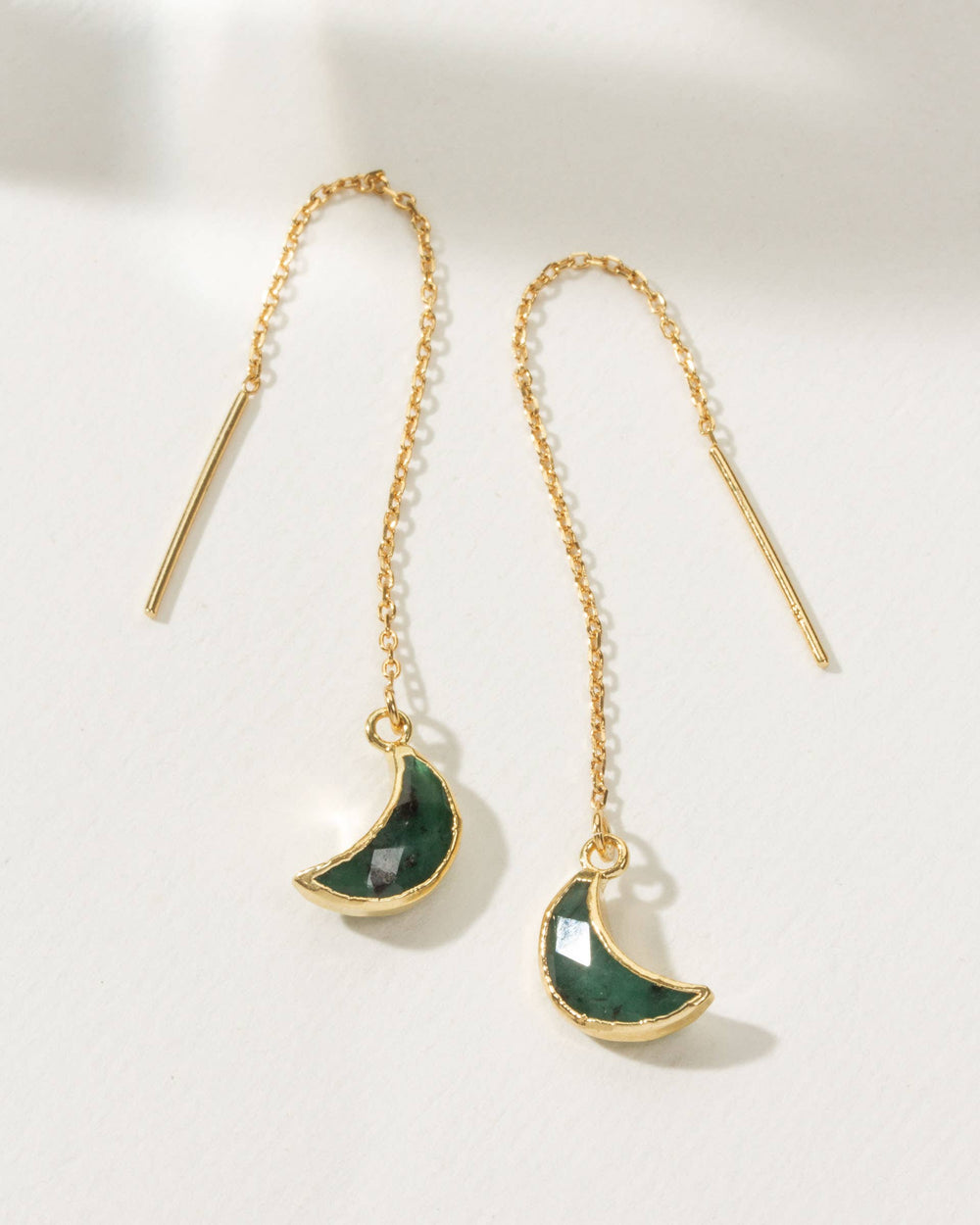 Emerald Eclipse Threader Earrings