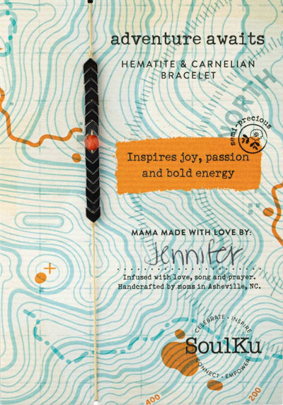 Adventure Awaits Carnelian Adjustable Bracelet