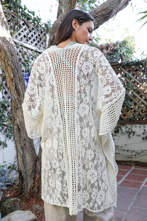 Leto Accessories - 🌺 Floral Pattern Kimono - Perfect Summer Cover