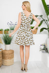 Allover Dog Print Skater Dress