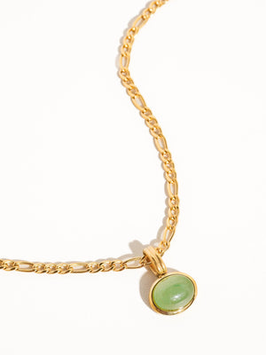 Winslow Non-Tarnish Green Aventurine Pendant Necklace