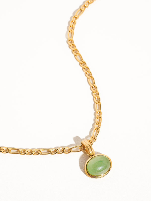 Winslow Non-Tarnish Green Aventurine Pendant Necklace