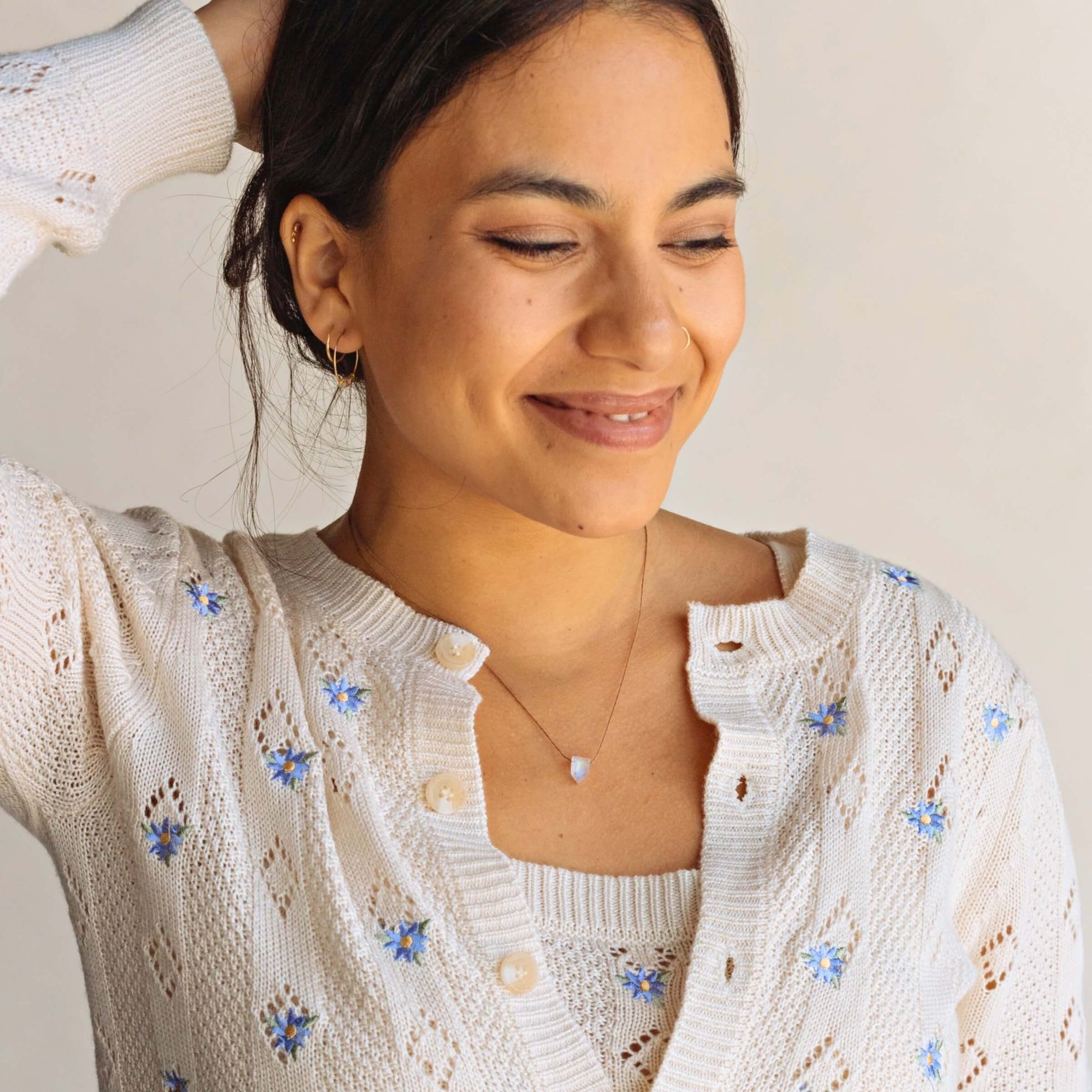 Here's to Strong Women Moonstone Necklace