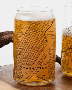 Atlanta Topographic Map Pint Glass
