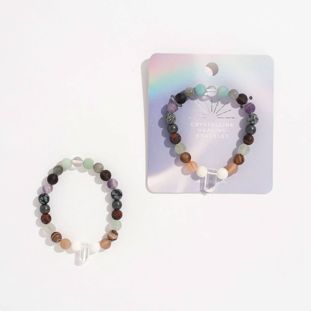 GeoCentral - Crystalline Healing Crystal Bead Gemstone Bracelet 8 mm