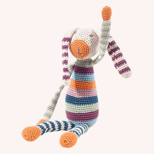 Pebble - Handcrafted Bohemian Plush Organic Cotton Bunny – Multi