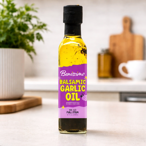Benissimo / Hongar Farms / Lesley Elizabeth - Benissimo Balsamic Garlic EVOO Blend –  8.12 fl oz Marasca