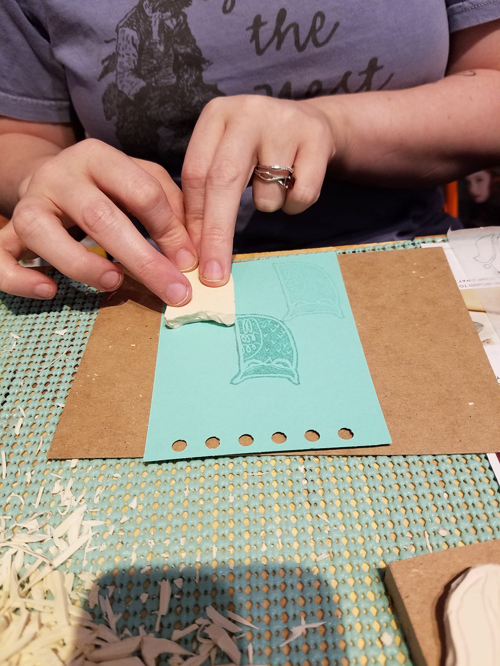 Modern Craft :: Stamp Carving + Holiday Gift Wrapping Paper