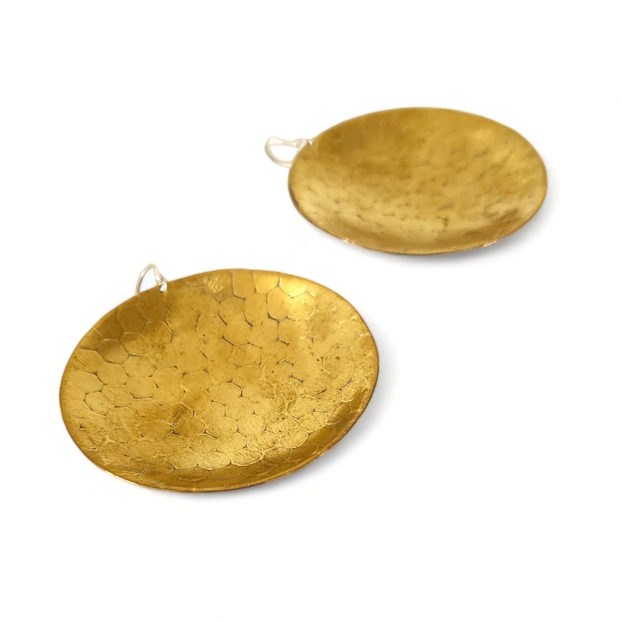 Snakeskin Pattern Domed Earrings