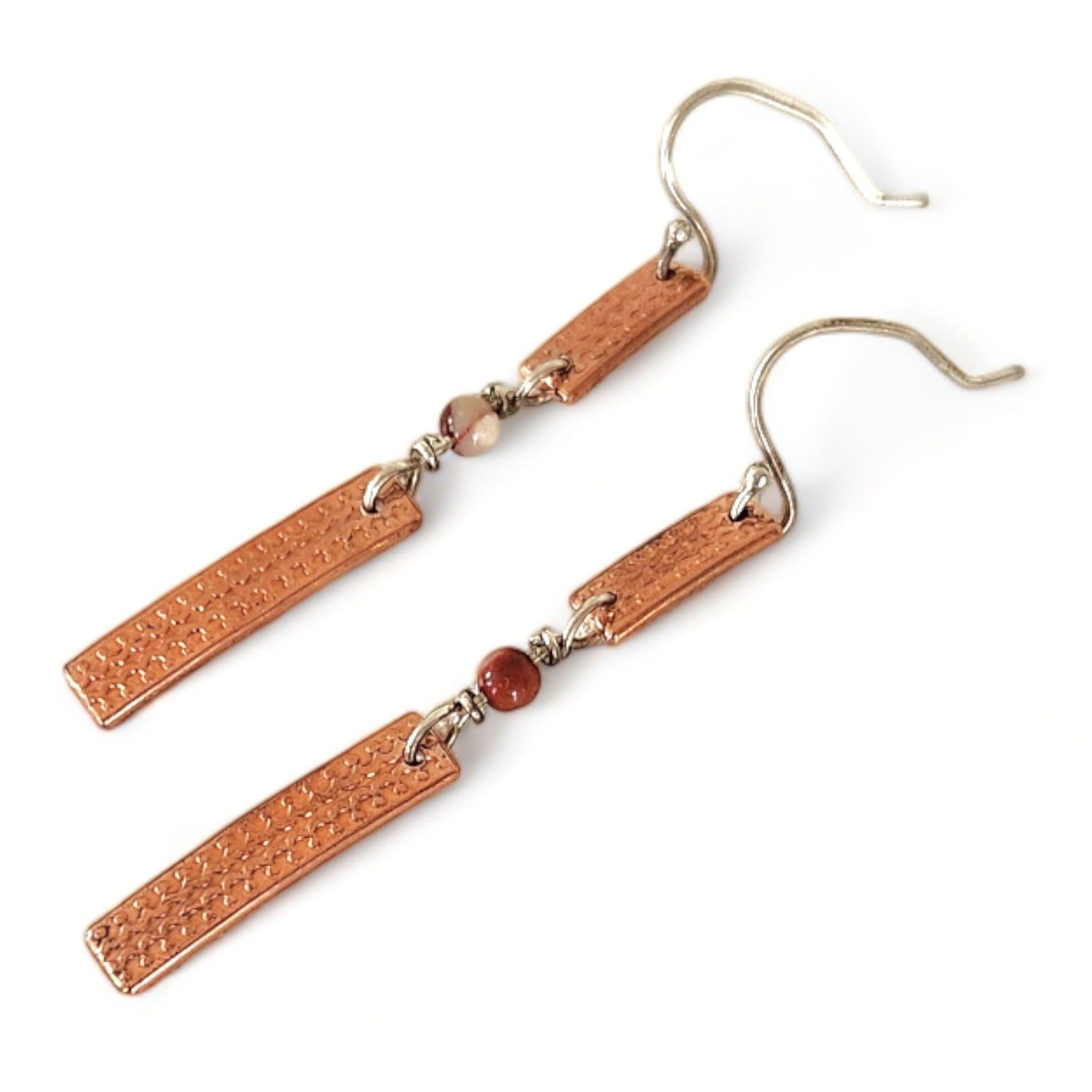 Double Link Copper Earrings