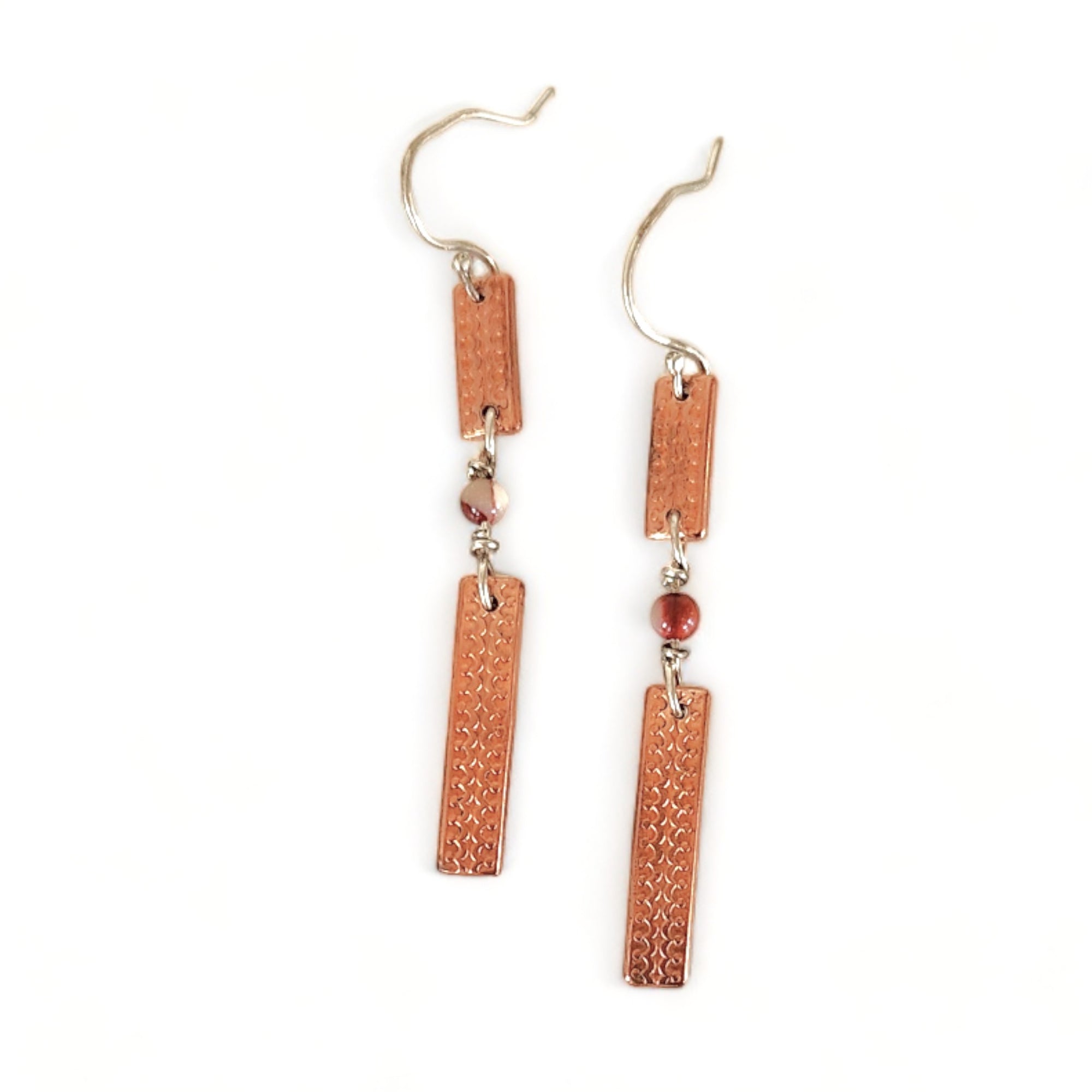 Double Link Copper Earrings