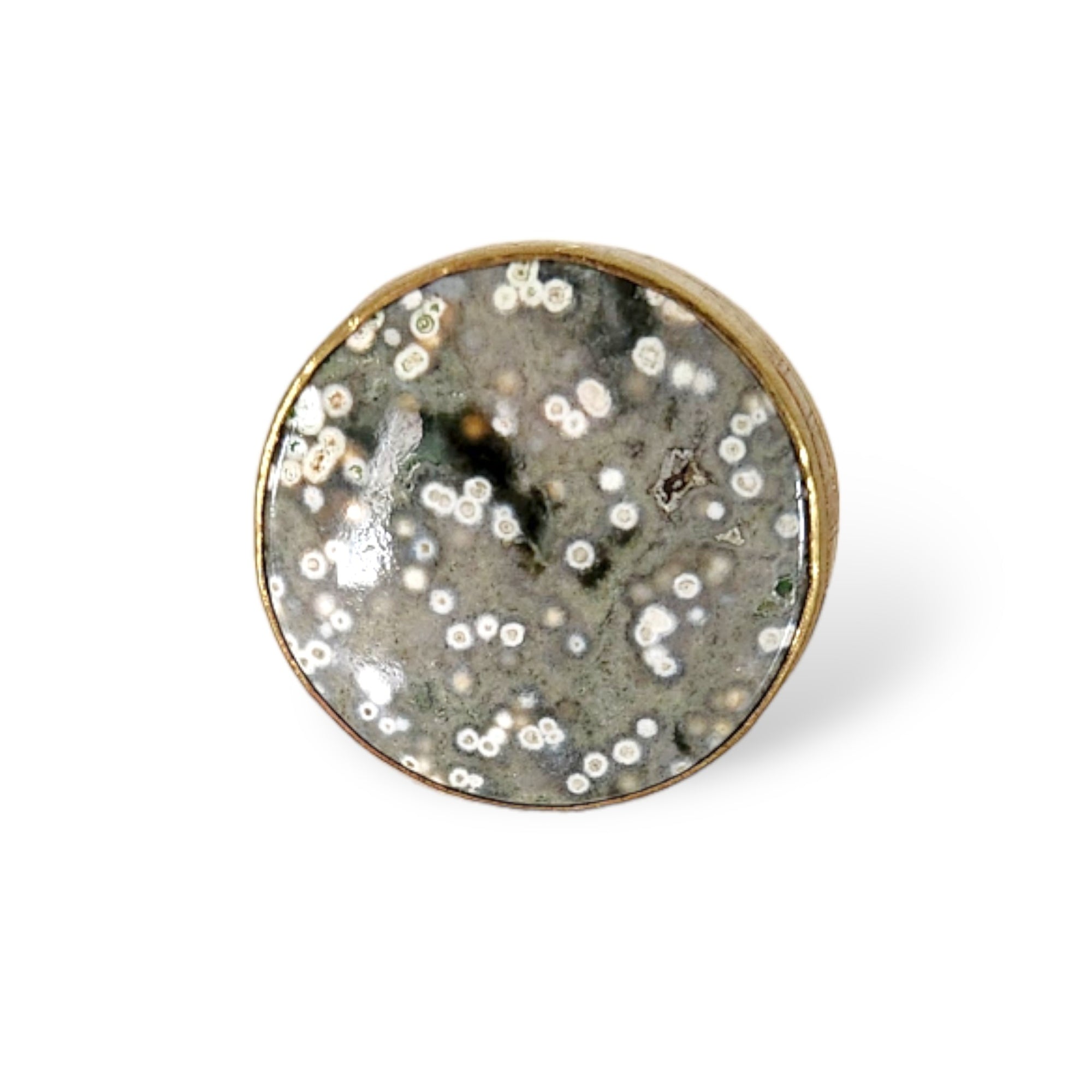 Orbicular Jasper Upcycled Ring