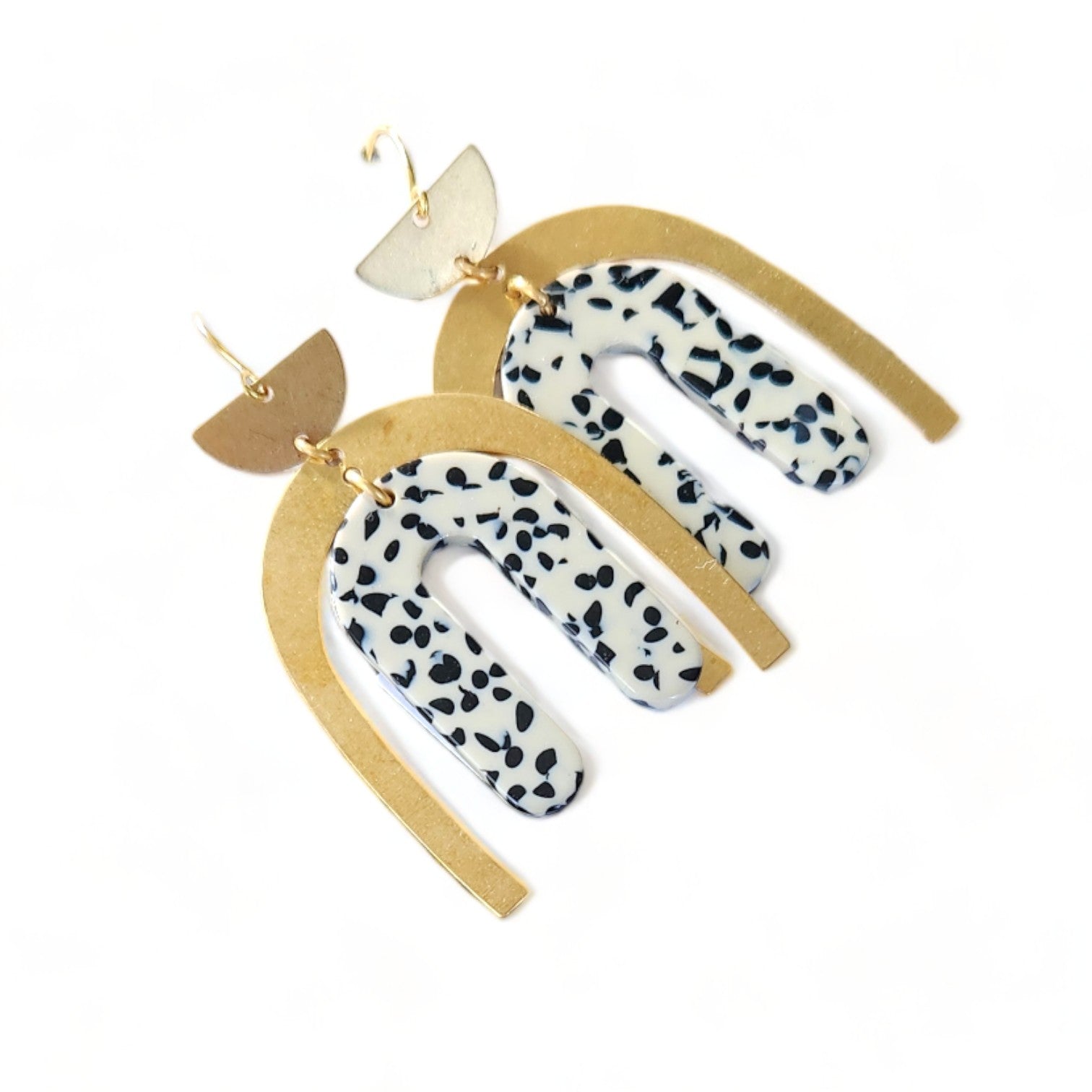 Arch Acrylic Earrings - Speckled