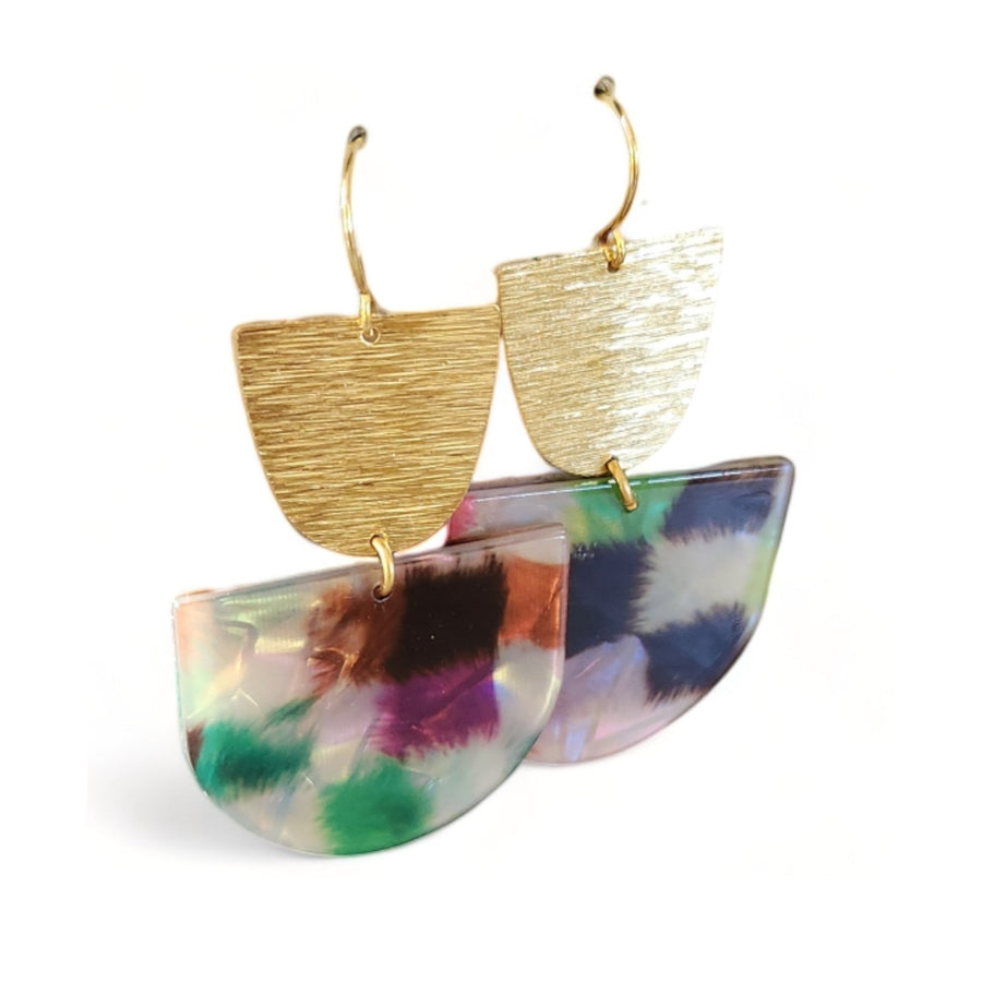 Cannes Acrylic Earrings - Gila (green)