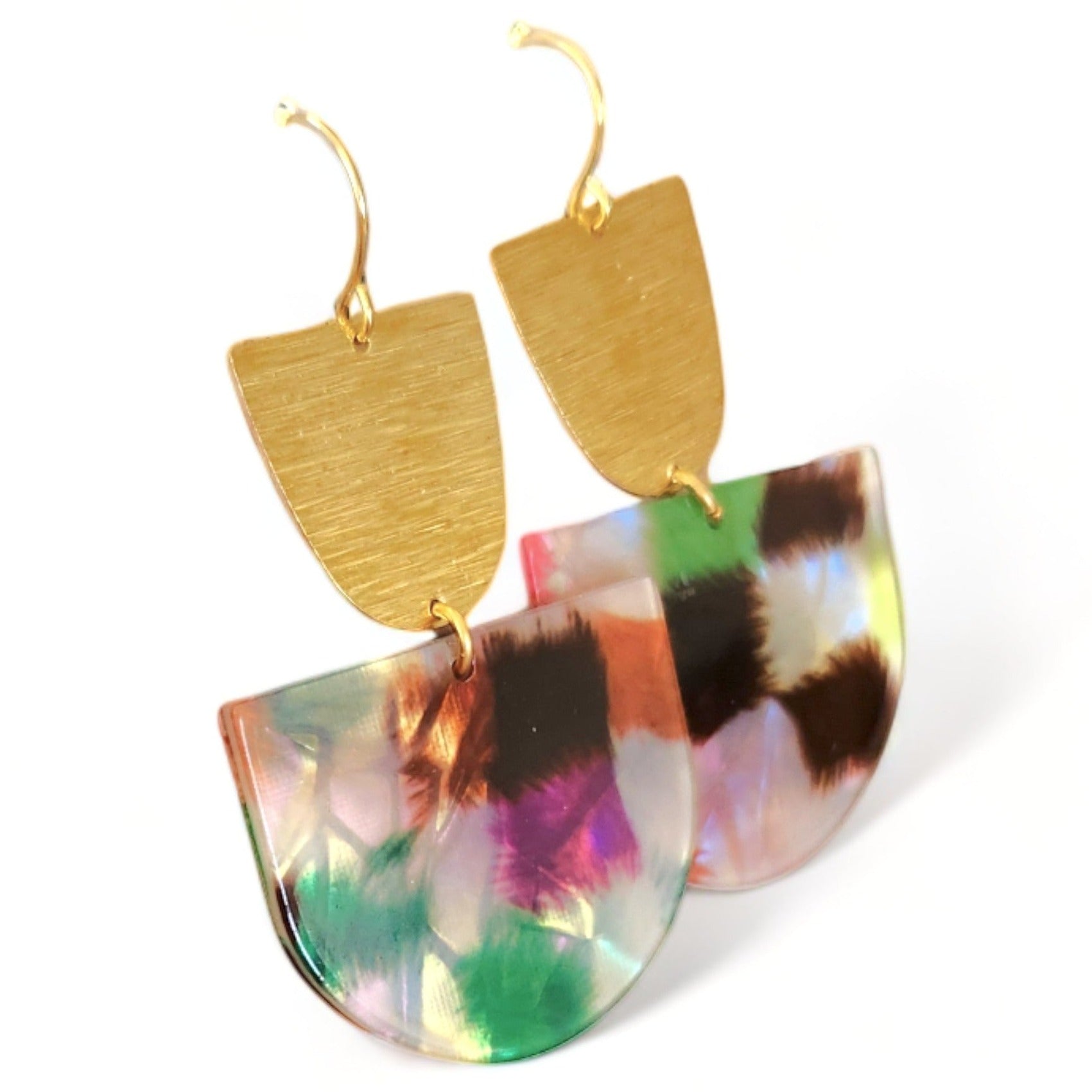 Cannes Acrylic Earrings - Gila (green)