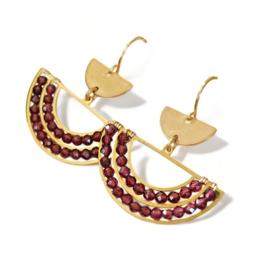 Elemental Earring - Aloe Red Tourmaline