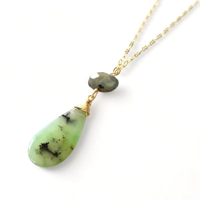 Gemstone Layering Necklace - Nephrite