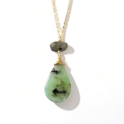 Gemstone Layering Necklace - Nephrite