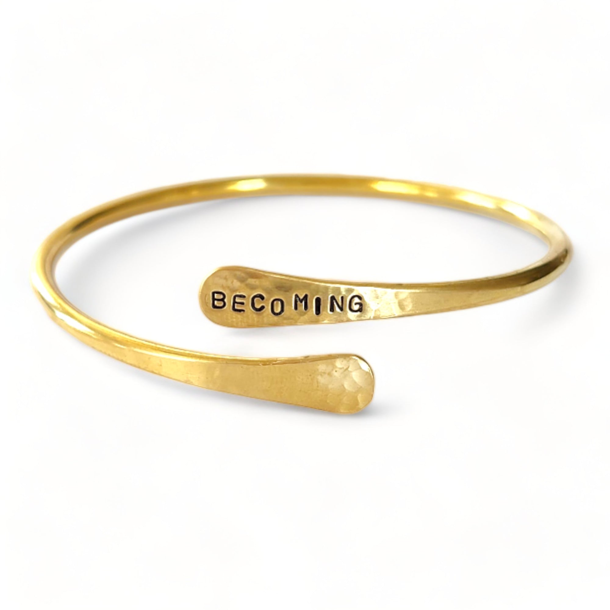 BECOMING Brass bangle - stamped