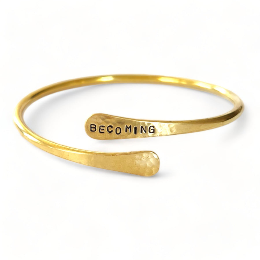 BECOMING Brass bangle - stamped